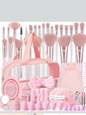 72 pc Makeup Brush and Accessories Set